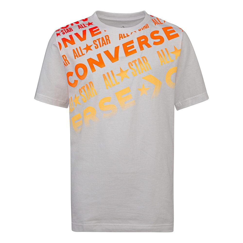 Converse Boys Gradient Fade Tee (Little Kids) White 5 Little Kid